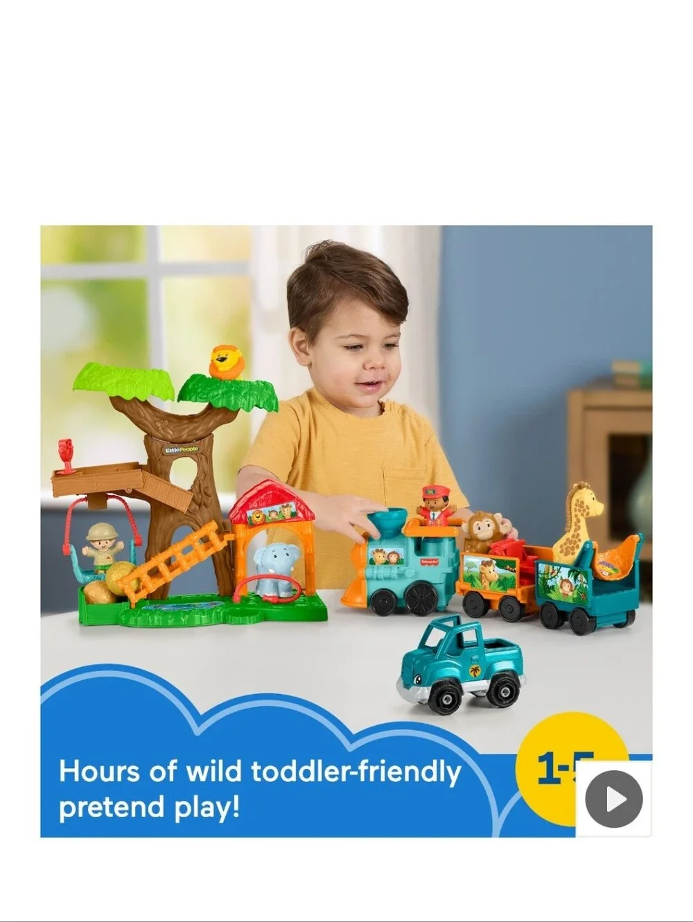 Fisher-Price Little People Wildlife Train & Trek Toddler Set